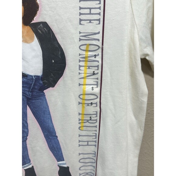 Whitney Houston The Moment of Truth Tour 87 T-Shirt White Graphic Tee - Picture 3 of 5